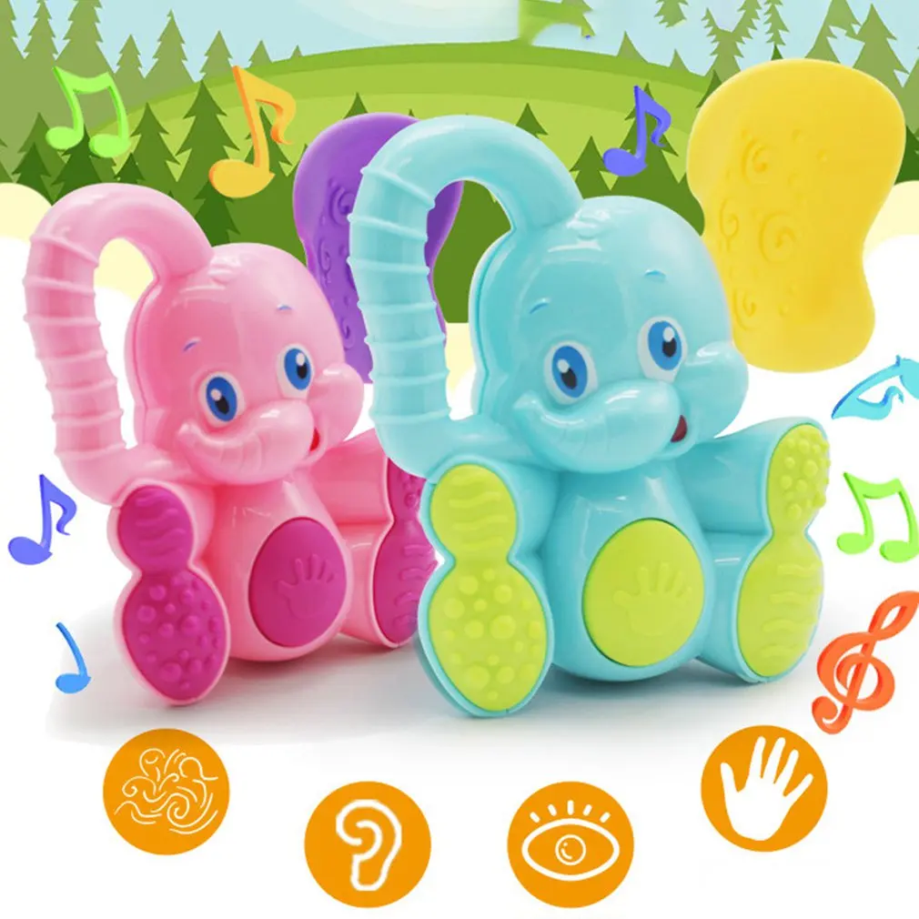 

Elephant Animal Plastic Hand Jingle Shaking Bell For Children Kids Educational Tool Baby Musical Toys Toddler Toys