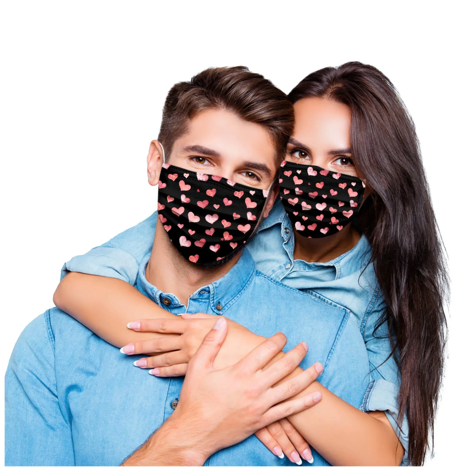 10/50pcs Adult 2022 Love Print Disposable Face Mask Protective Breathable Mouth Cover Mascarillas Desechables Masque | Красота и