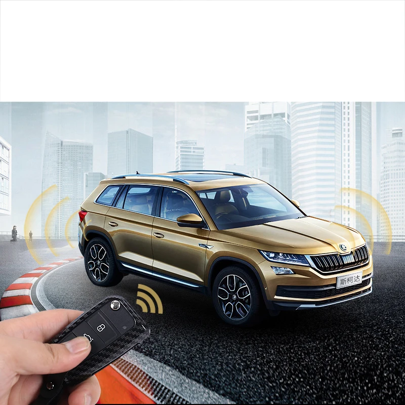 Lsrtw2017 алюминиевый сплав автомобильный чехол для ключей Защитная крышка для Skoda Kodiaq Karoq GT интерьерные молдинги аксессуары
