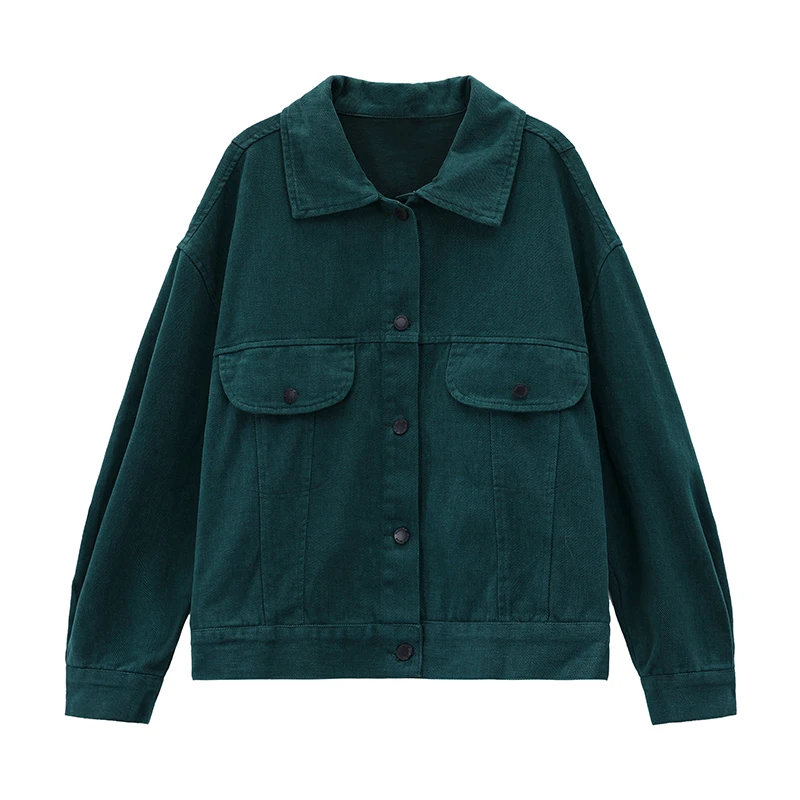 

AUYIYI 2021 Spring And Autumn New Fashion Style Korean Color Denim jacket All-Match Casual Jacket Trend Women