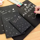 60 страниц Новый Дневник для рисования Граффити Мягкая обложка черная бумага эскиз книга тетрадь Офис школа поставка подарок