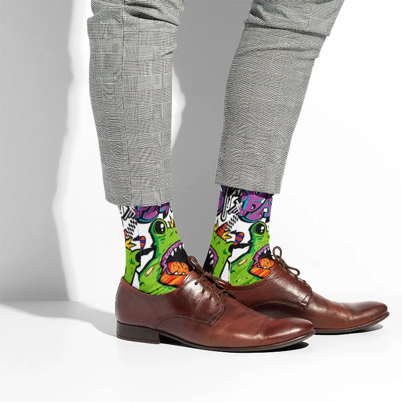 Уличный Скейтбординг сжатого 3D с принтом носки для мужчин и женщин на каждый день