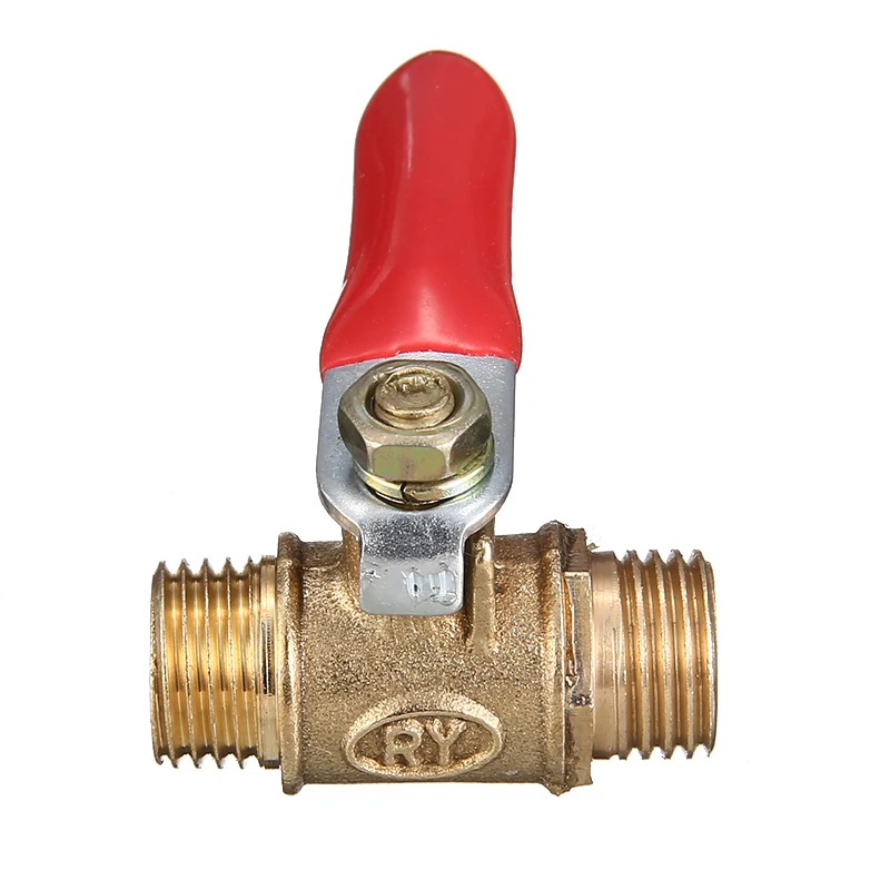 1/4 латунный клапан стандартная садовая труба полный порт шаровой штекер красная