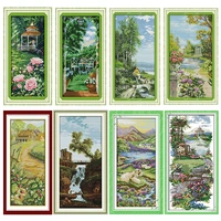 joy sunday the beautiful garden stamped cross stitch kits embroidery 11ct 14ct counted printed needlework decoration crafts sets