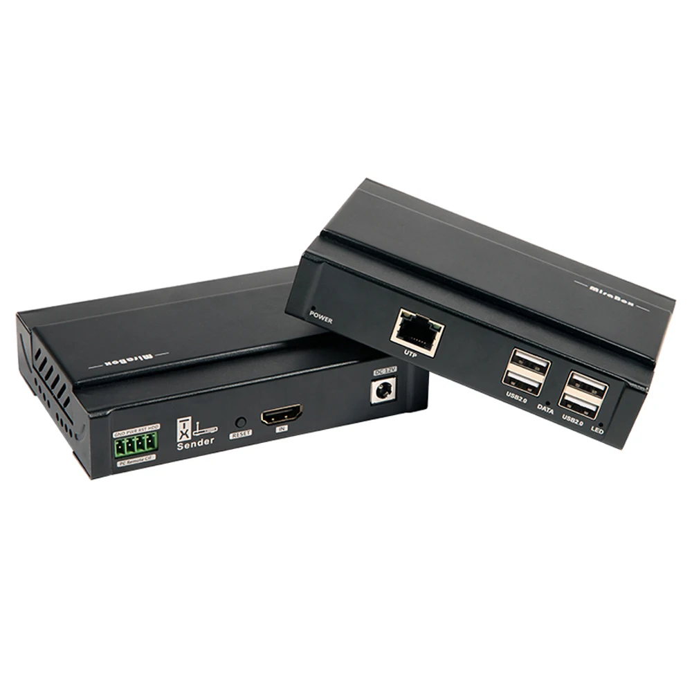 4K KVM-удлинитель 80m без задержки HDMI-удлинитель по UTP с USB2.0-концентратором для ПК