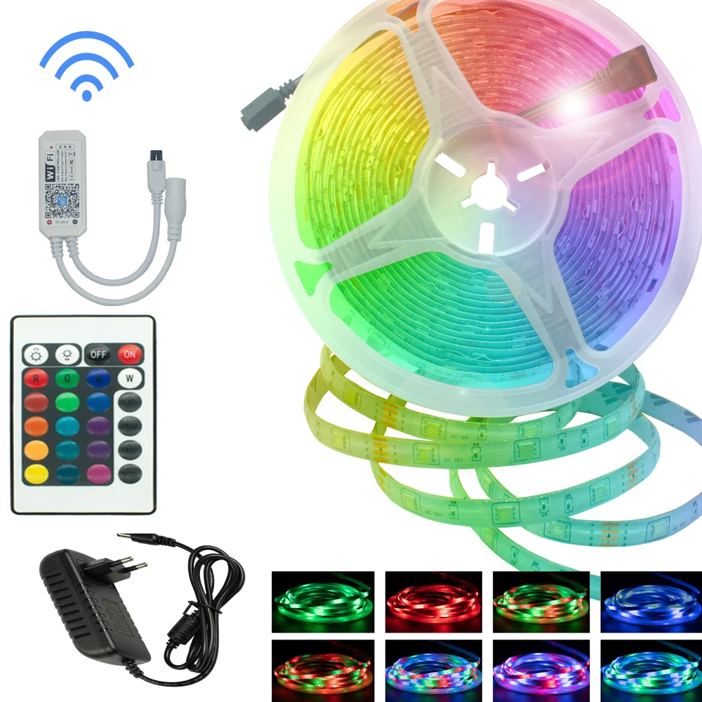 Светодиодный светильник полосы s Водонепроницаемый Bluetooth Управление WI-FI RGB 5050 ing