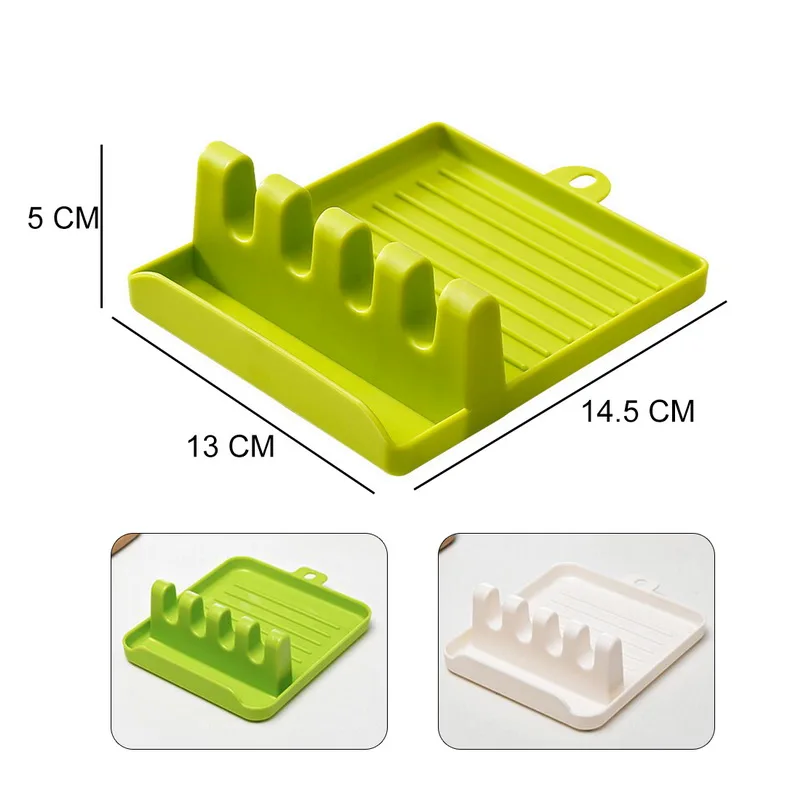 

Hot Cooking Utensil Rest Kitchen Organizer Storage Drip Pad Kitchen Fork Spoon Holders Non-slip Pad Kitchen Accessories