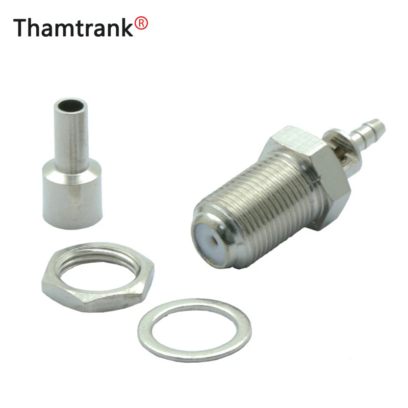 Разъем RF 100 шт./лот гнездовой разъем F никелированный паяльный провод коннектор