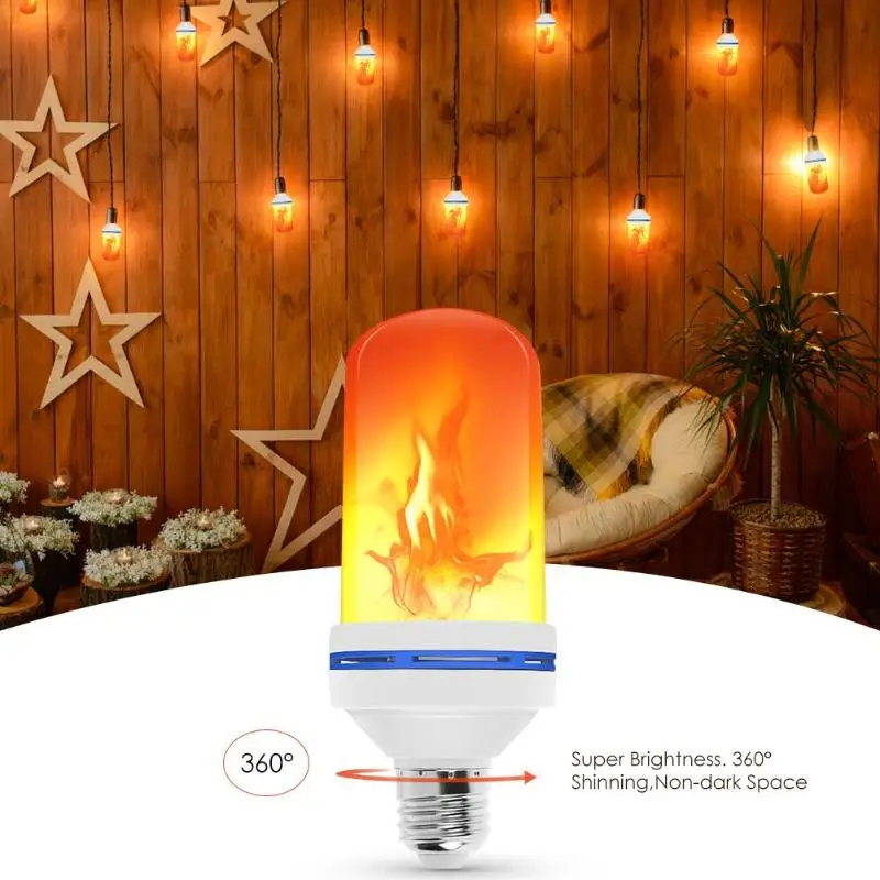 E27 99LED лампа с эффектом пламени Мерцающая декоративная эмуляцией