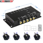 Видеосистема Koorinwoo HD IR control Split 4 s, автомобильный переключатель, коробка для CCD, левый и правый, передний и задний вид, парковочная камера