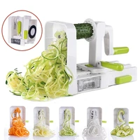 folding veggie pasta slicer blade vegetable spiralizer with rotating spaghetti potato spiral cutter noodles kitchen gadgets tool