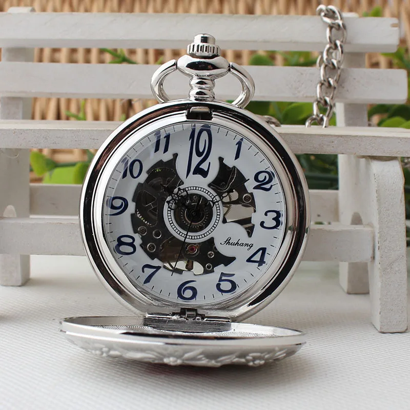 Серебряные антикварные Механические карманные часы ретро ручная работа