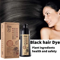 mokeru natural organic black shampoo fast hair dyeing herbal black hair dye shampoo cover white gray hair for women men 400ml