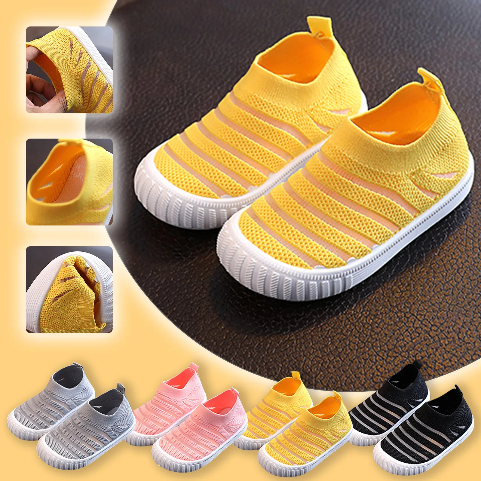 

ISHOWTIENDA Toddler Baby Girls Boys Flying Woven Breathable Casual Shoes Sports Shoes Кроссовки Детские Children Casual Shoes