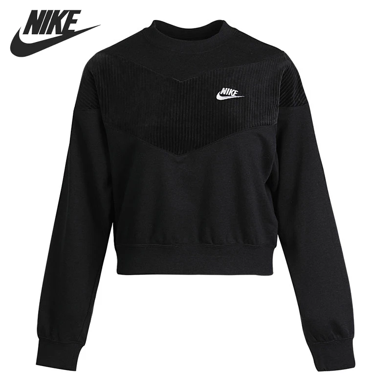 Новое поступление оригинальный велюровый Женский пуловер NIKE W NSW HRTG CREW|Свитера