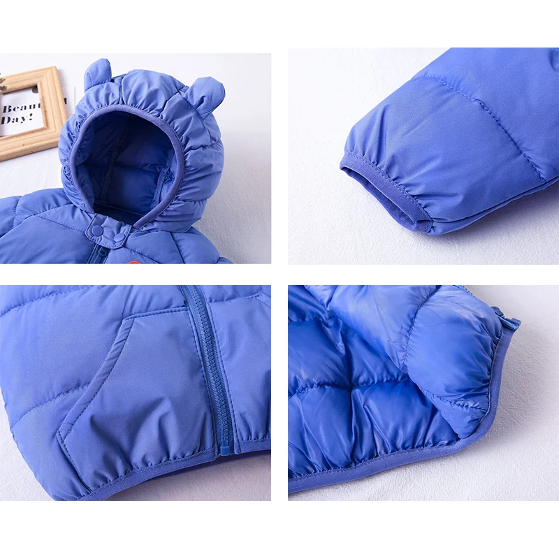 

New Fashion Children's Winter Jacket Cartoon Solid Color Warm Baby Boy Winter Jacket Baby Girl Clothes 1-7 Years Old Baby Coat