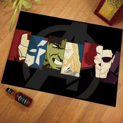 Игрушки Marvel Мстители Железный человек Человек-паук Халк Дэдпул плюшевый коврик Капитан Америка Бэтмен хлопок Рождественский подарок Дети - Цвет: Зеленый