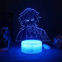 3d lamp anime demon slayer kimetsu no yaiba led night light for bedroom decor light brithday gift manga demon slayer room desk