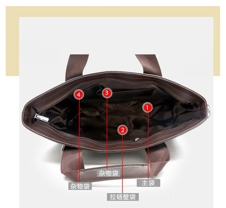 2021 Brand Business Men's Briefcase High Quality Totes Leather Men Laptop Handbags Messenger Bags for Male
