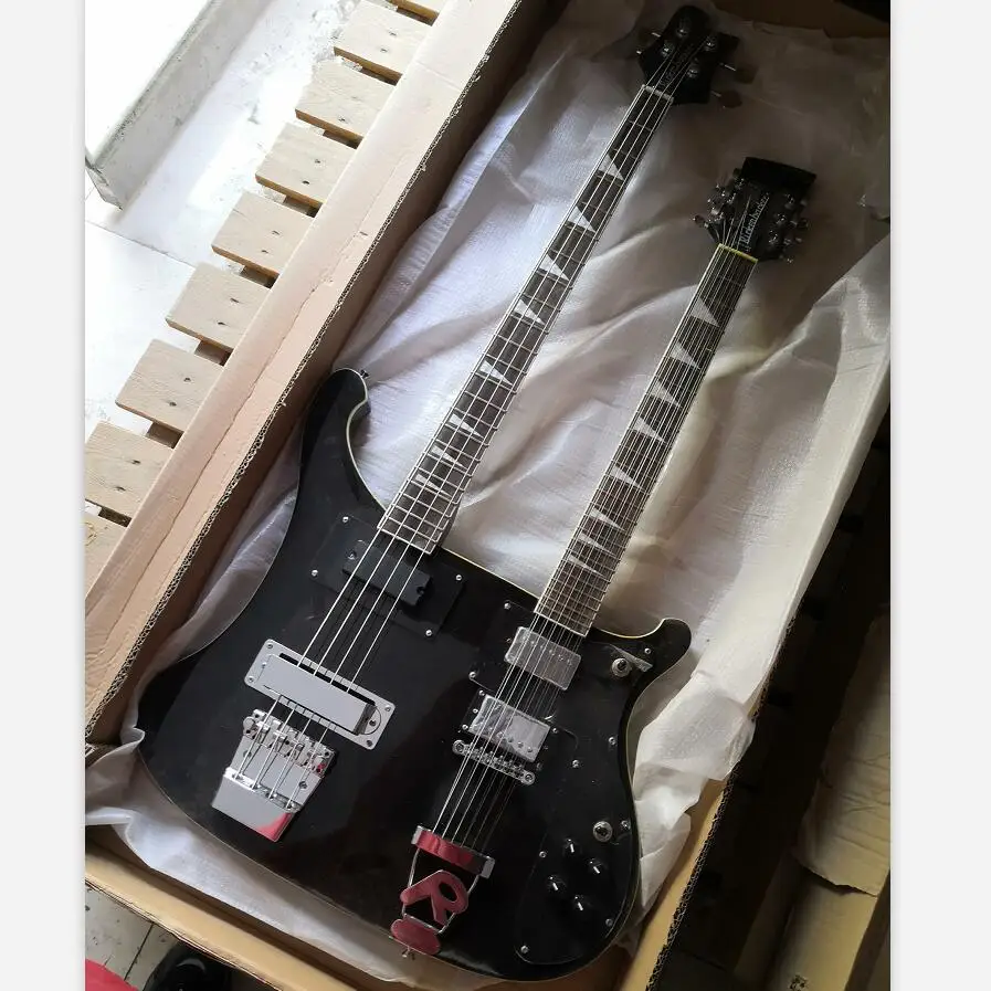 Двойные шеи Rickenback 4003 fireglo бас 4 струны и 12 струн электрическая гитара Бесплатная