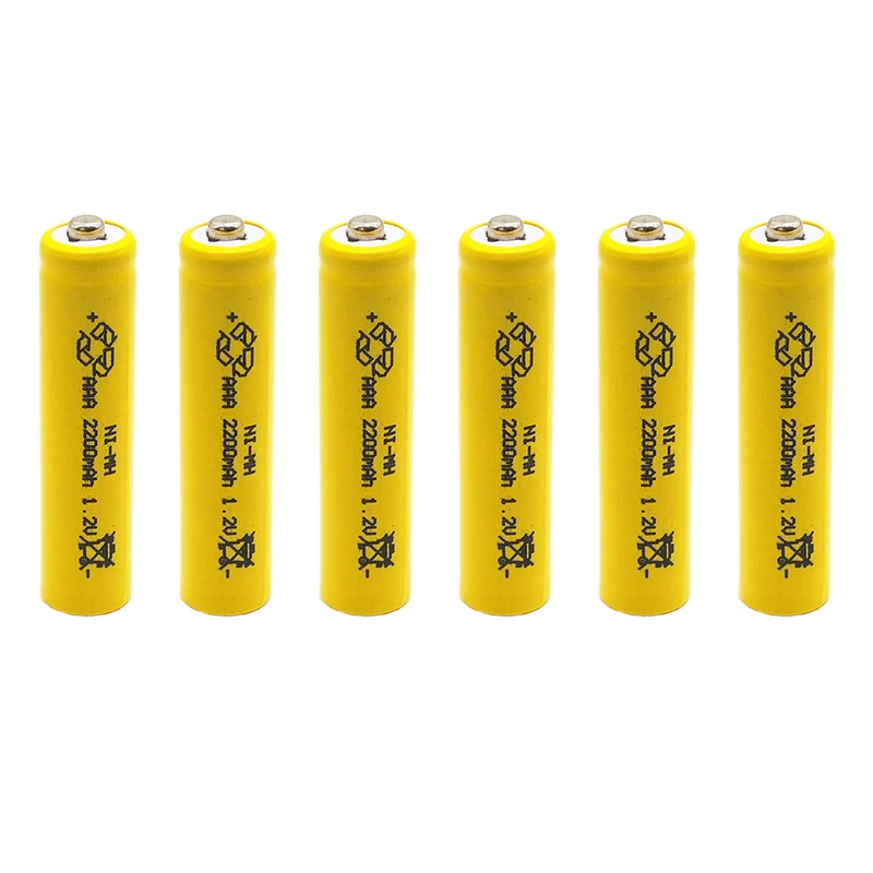12 шт 2200mAh Ni-MH батареи 1 2 V перезаряжаемые AAA экологически чистые подходят для