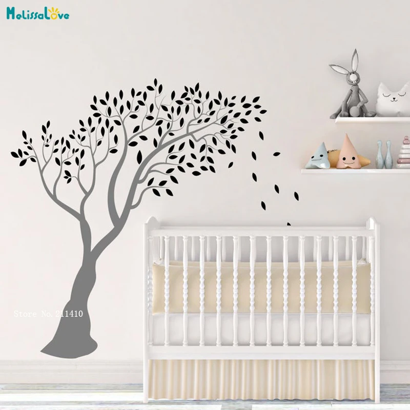 Двухцветная Наклейка на стену в виде дерева заказ большой размер украшение для