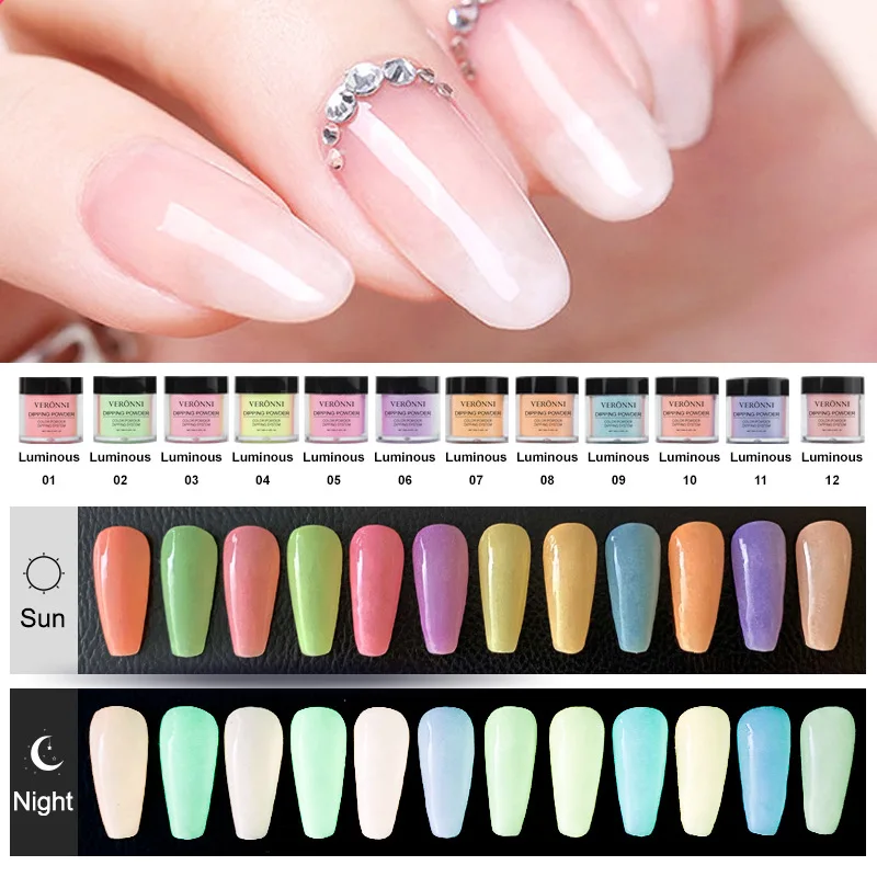 1 г/кор. яркий лак для ногтей пудровый градиент Блеск УФ гель украшения пудра