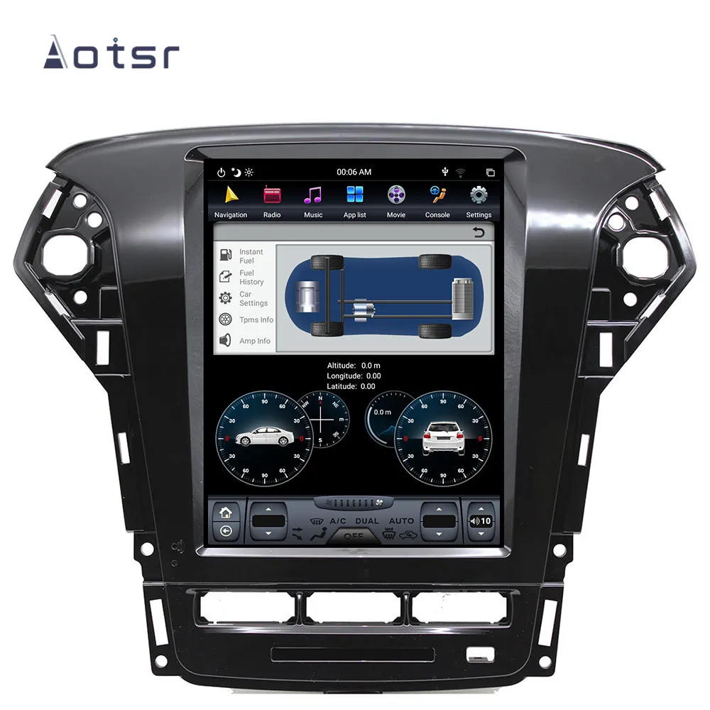 Автомобильный GPS навигатор в стиле Tesla Android 9 0 для Ford Mondeo/Fusion MK4 2011 2013 автомобильное