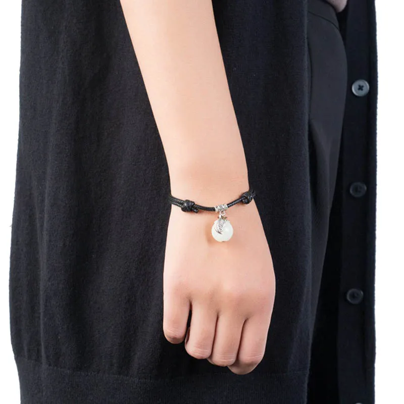 Новый светящийся шар камень шнур ножной браслет светящиеся в темноте ноты крылья