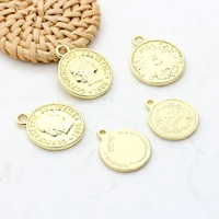 10pcslot 15mm 16mm zinc alloy charms round coin charms pendant for diy fashion necklace jewelry bracelet accessories