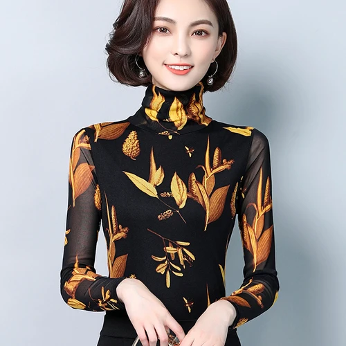 Новинка осени 2020 эластичные с длинным рукавом трендовые модные принтом женские