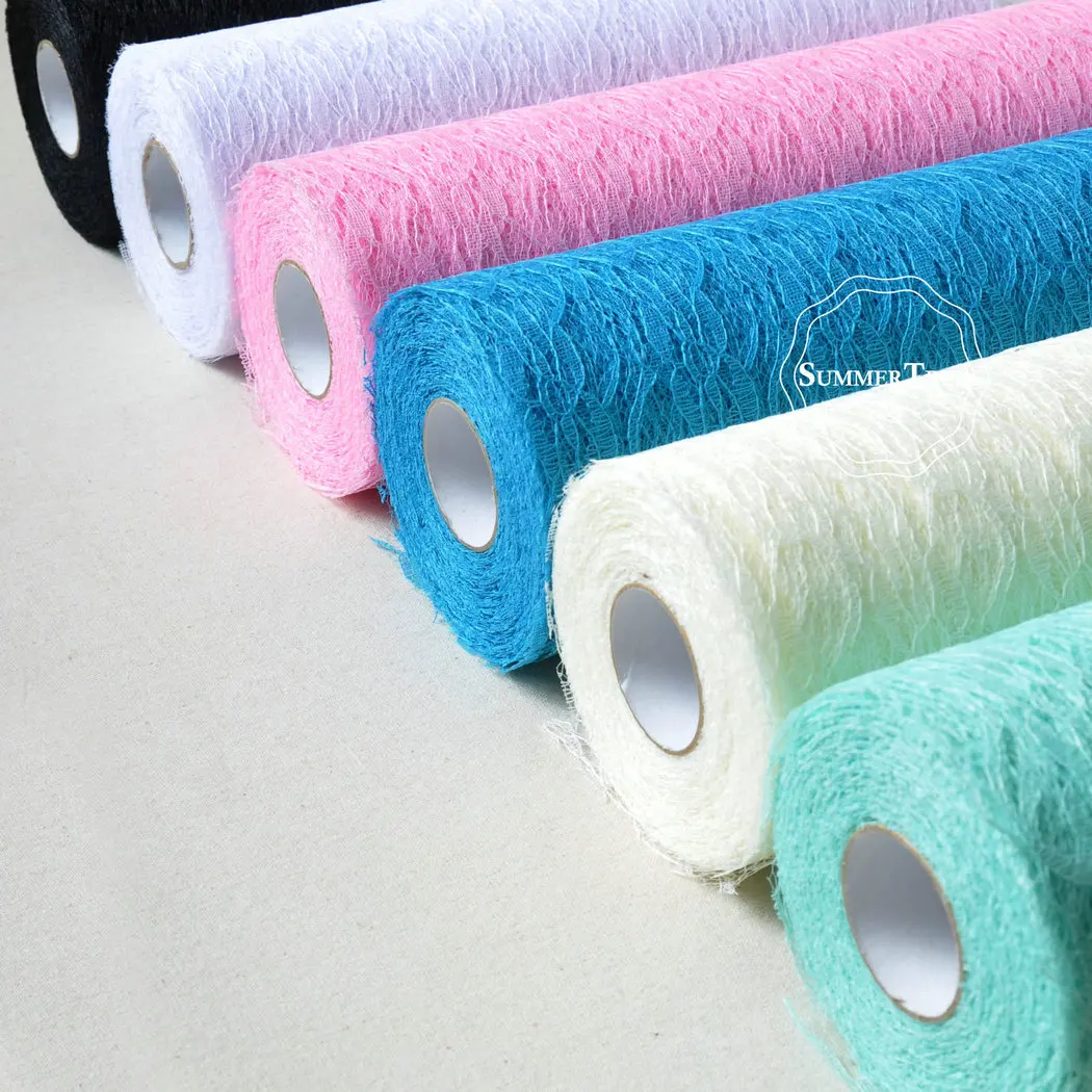 Кружевная рулонная лента 12 дюймов X 25 ярдов сетчатая ткань для свадебной