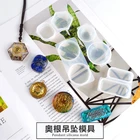 Прозрачная силиконовая подвесная форма для DIY, модная Хрустальная эпоксидная форма, блестящая круглая подвеска с алмазной огранкой