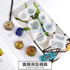 Прозрачная силиконовая подвесная форма для DIY, модная Хрустальная эпоксидная форма, блестящая круглая подвеска с алмазной огранкой