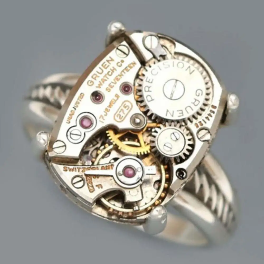 

Mifeiya Unique Punk Complex Design Ring Metal Gear Exposure Future Ring Men Women Finger Accessories Cool Boy Girl Jewelry