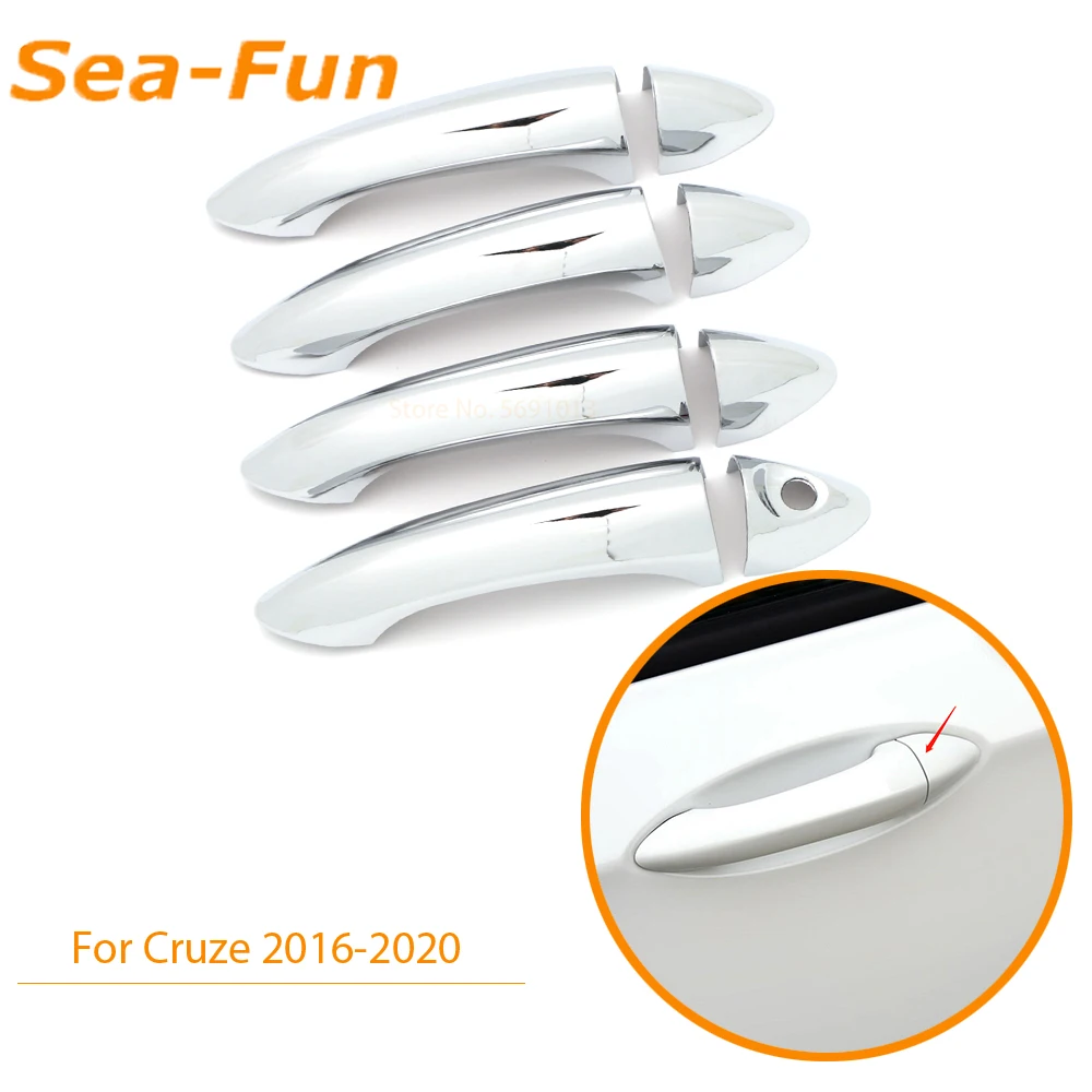 

For Chevrolet Cruze Bolt EV 2016 2017 2018 2019 2020 Chrome Door Handle Cover Decoration Trim Sticker Car Exterior Accessories