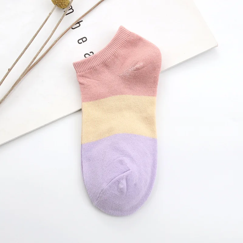 

5 pairs Women Cotton Lovely Invisible non-slip Summer Candy Solid Color Silicone Short Socks Fashion Cute Thin Ankle Boat Socks