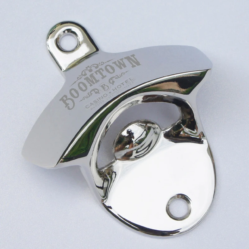 Высококачественный Глянцевый настенный открывалка для бутылок с логотипом на