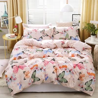 1pc duvet cover 220x240 pink butterfly bed cover kids child bedding comforter case soft quilt cover pillowcase need order