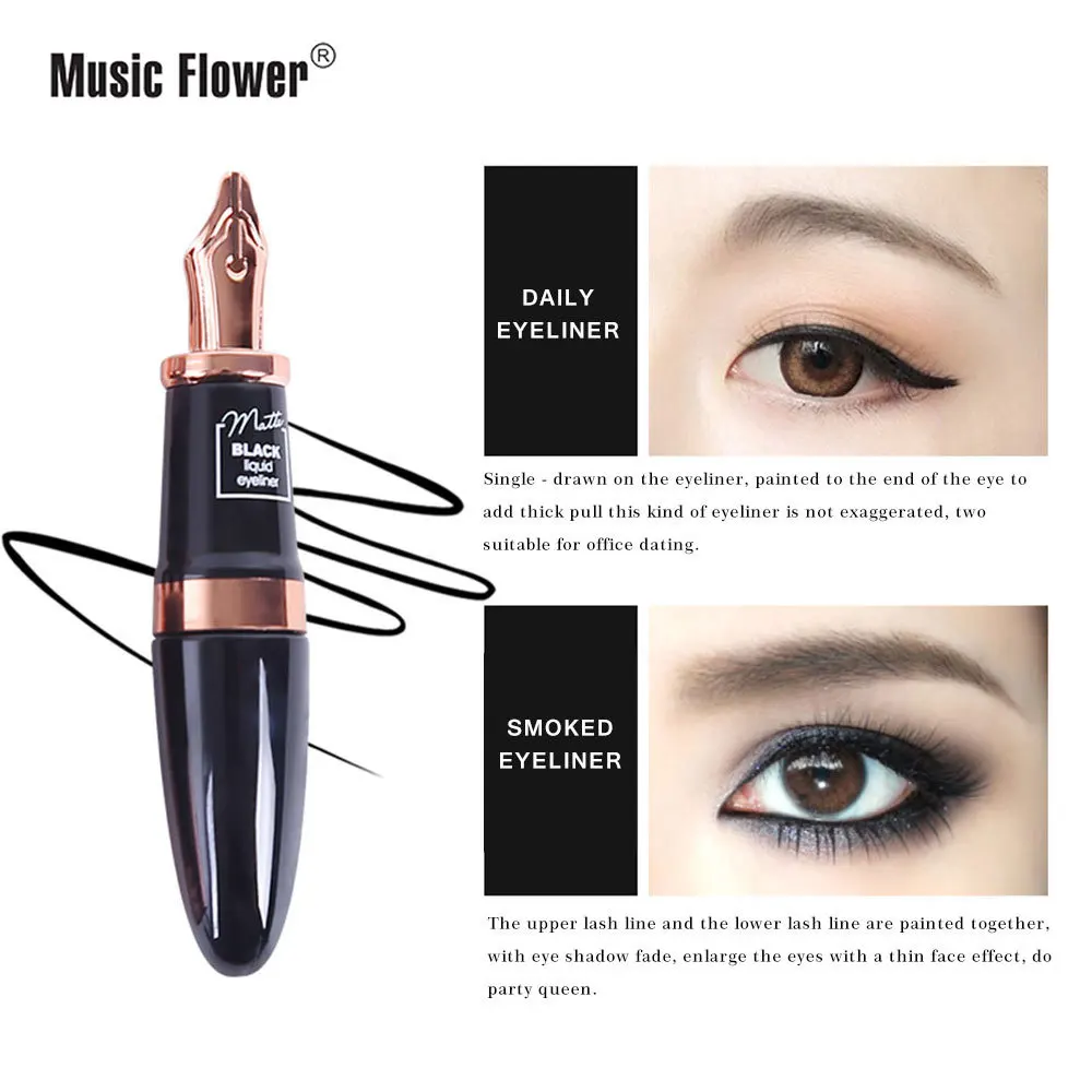 Музыкальный Цвет Водостойкий и Спортивный Подводка От Всех Типов Пота Оптом Ручка-Фонтан Гладкая Анти-Размазывающая Косметика для Макияжа Подарок М5091.