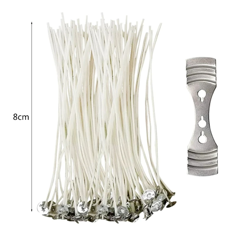 

100pcs Pure Natural Beeswax Pastilles Core with Bracket for Ointment Candle Make 54DC