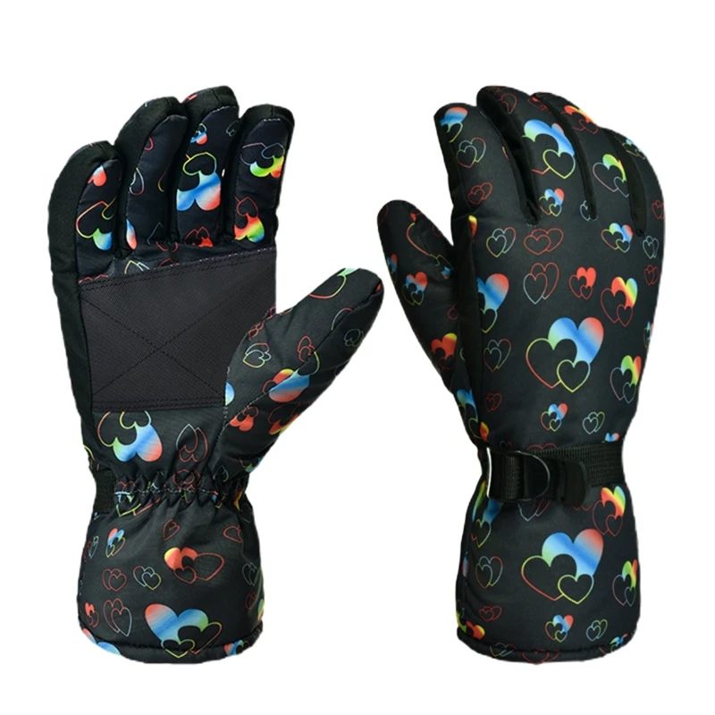 

2021 New Unisex Winter Waterproof Snowboard Gloves Colored Thermal Lined Skiing Mittens