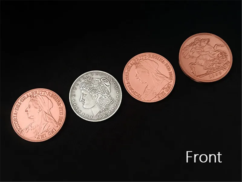 Набор монет Sun and Moon от Oliver Magic Coin Волшебные трюки Иллюзия крупным планом Волшебная