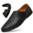 DM73 мужские туфли Роскошные брендовые 2020 итальянские повседневные мужские лоферы Мокасины дышащие без застежки черные туфли для вождения размера плюс 38-44