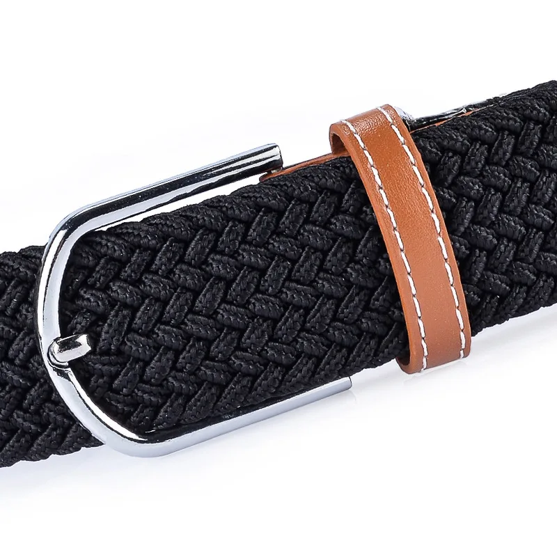 Эластичный пояс вязаный тканевый ремень украшение женский с пряжкой для женщин и