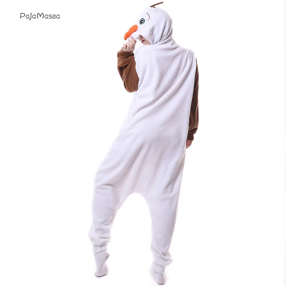Комбинезон PAJAMASEA с мультяшным снеговиком для взрослых Женский костюм