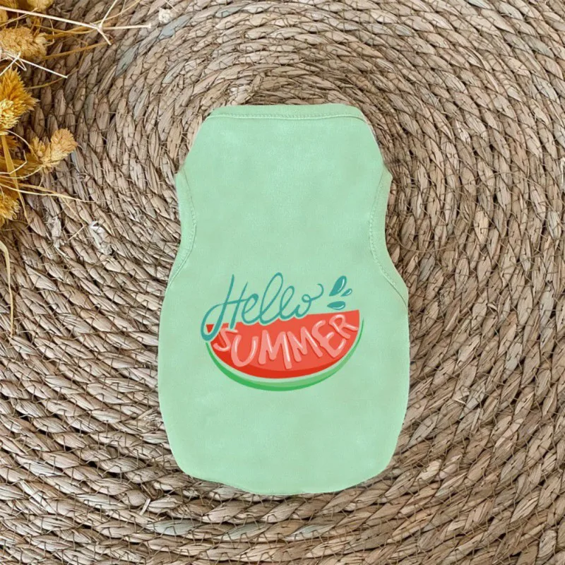 

Pet Cat and Dog Summer Thin Breathable Vest clothes Refreshing fruit Polyester material not easy to pilling Dog T-shirt