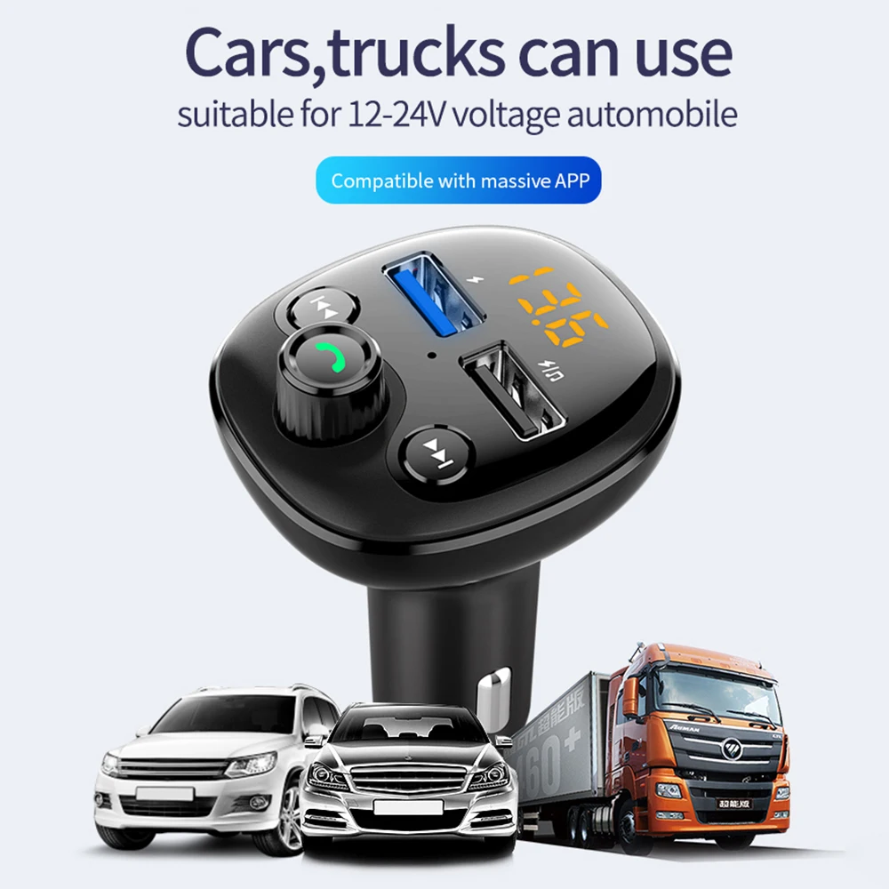 Автомобильный FM передатчик с MP3 плеером Bluetooth Quick Charge 3 0 QC для Volvo XC60 XC90 S60 V70 S80 S40 V40 V50