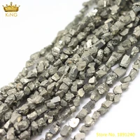 15 5inchstrand natural pyrite iron stone nugget chip loose spacer beads for diy bracelet necklace jewelry making accessories