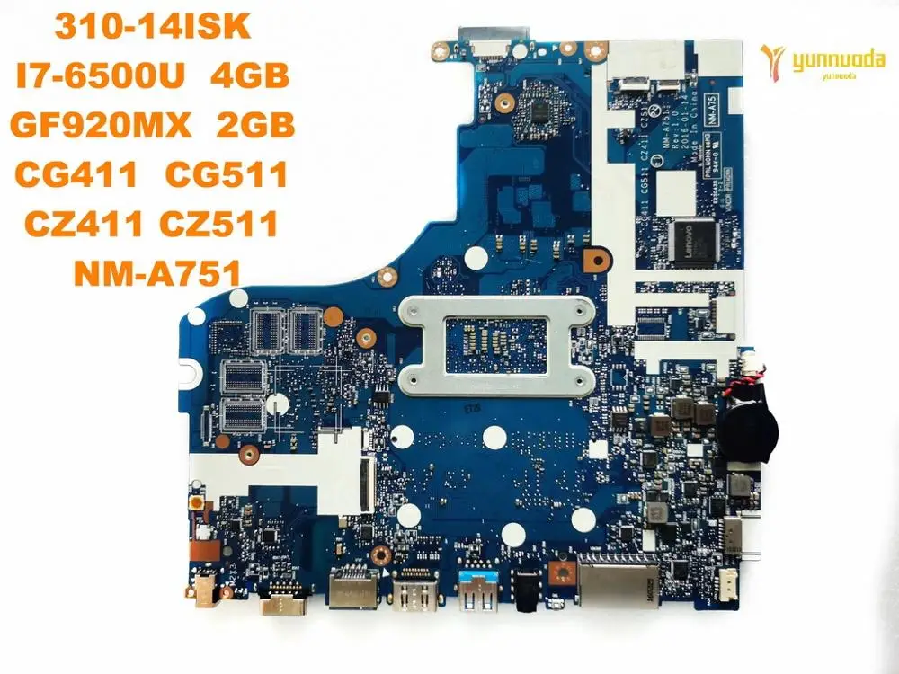 Оригинальный Для Lenovo 310 14ISK Материнская плата ноутбука I7 6500U 4 Гб GF920MX 2 CG411 CG511 CZ411 CZ511